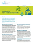 Das Titelbild der Publikation Informationen zur Pflegebegutachtung in englischer Sprache