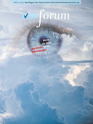 Titelblatt MDK forum 2/2019 Wolkenmeer, Auge